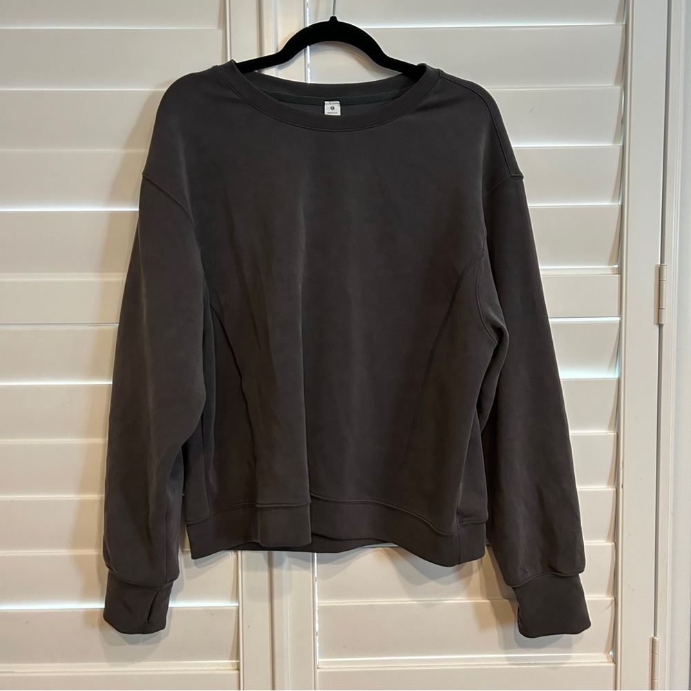 Colorfulkoala Crew Neck Sweatshirt Scuba Charcoal Grey Size Large